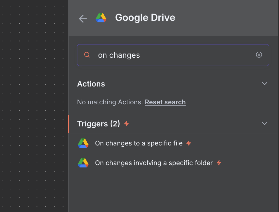 n8n Google Drive trigger node configuration for detecting new audio files